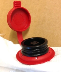 Mehrwegventil eines Staupolstersackes aus Kunststoff